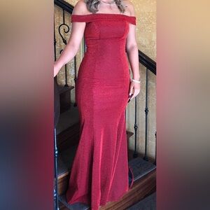 Elegant Red sparkling Prom/Evening Gown